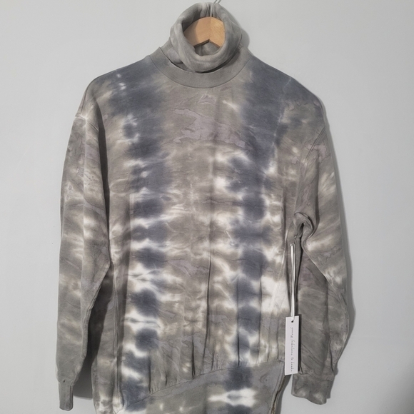 Young Fabulous and Broken Tie Dye Asymmetrical Hem Turtleneck Mini Dress NWT - Picture 2 of 12